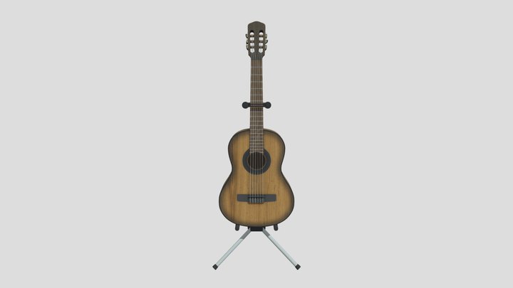 Yellow_guitar 3D Model