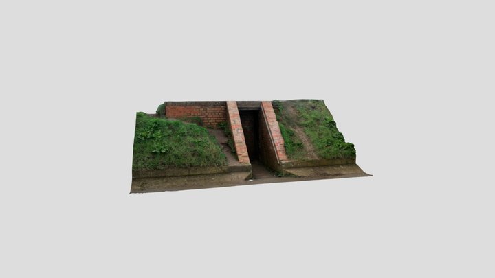 World War 2 Bunker Entrance 3D Model