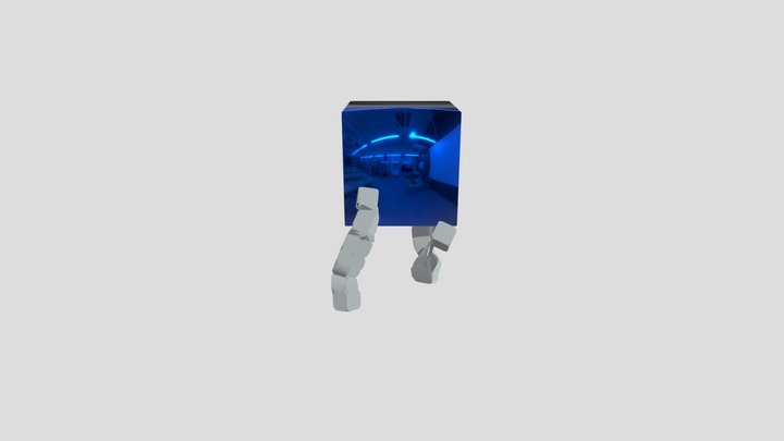 Glass_blue_spider 3D Model