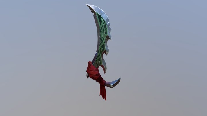 Handpainted_Knife 3D Model