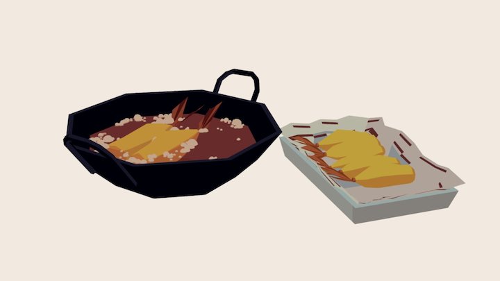 Tempura Fish 3D Model
