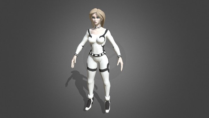 Female Spy for Game 3D Model
