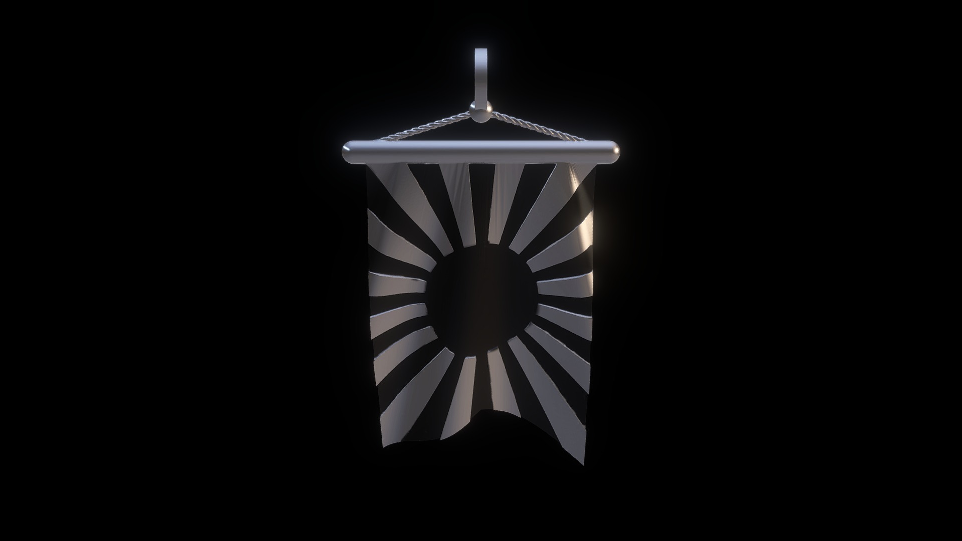 3D model Sato Pendant - This is a 3D model of the Sato Pendant. The 3D model is about a black and white logo.