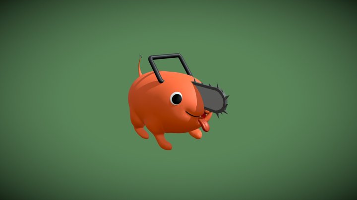 Pochita from Chainsaw Man 3D Model