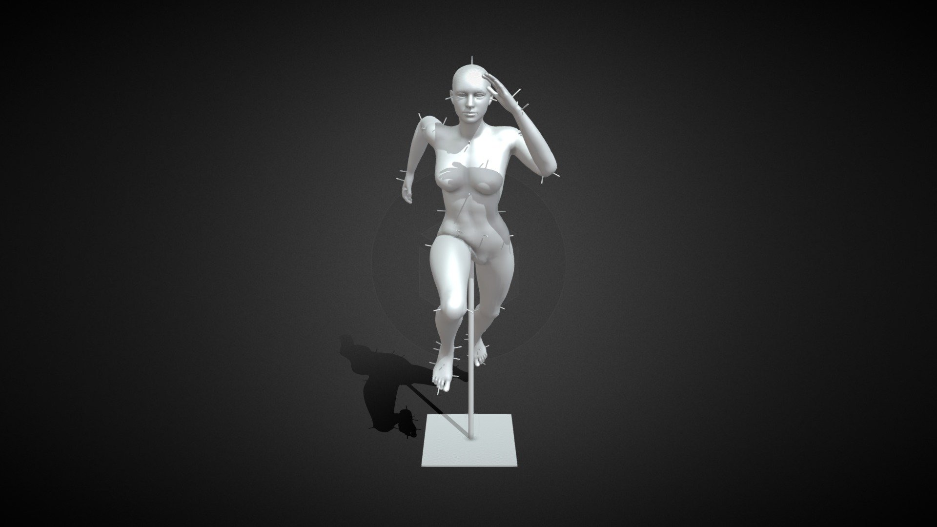 Mini Mannequin with Marker Spot — Sketchfab embed 3D viewer