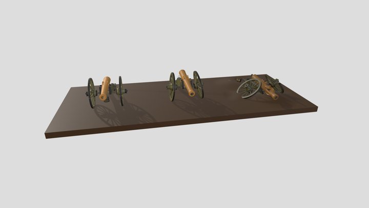 [XYZ School HW] Napoleonic cannon draft 3D Model
