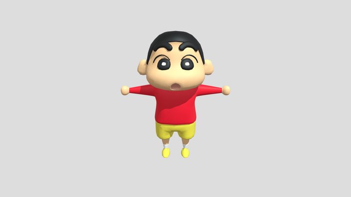 Shinchan-nohara-3d-model-for-animation-and-game 3D Model