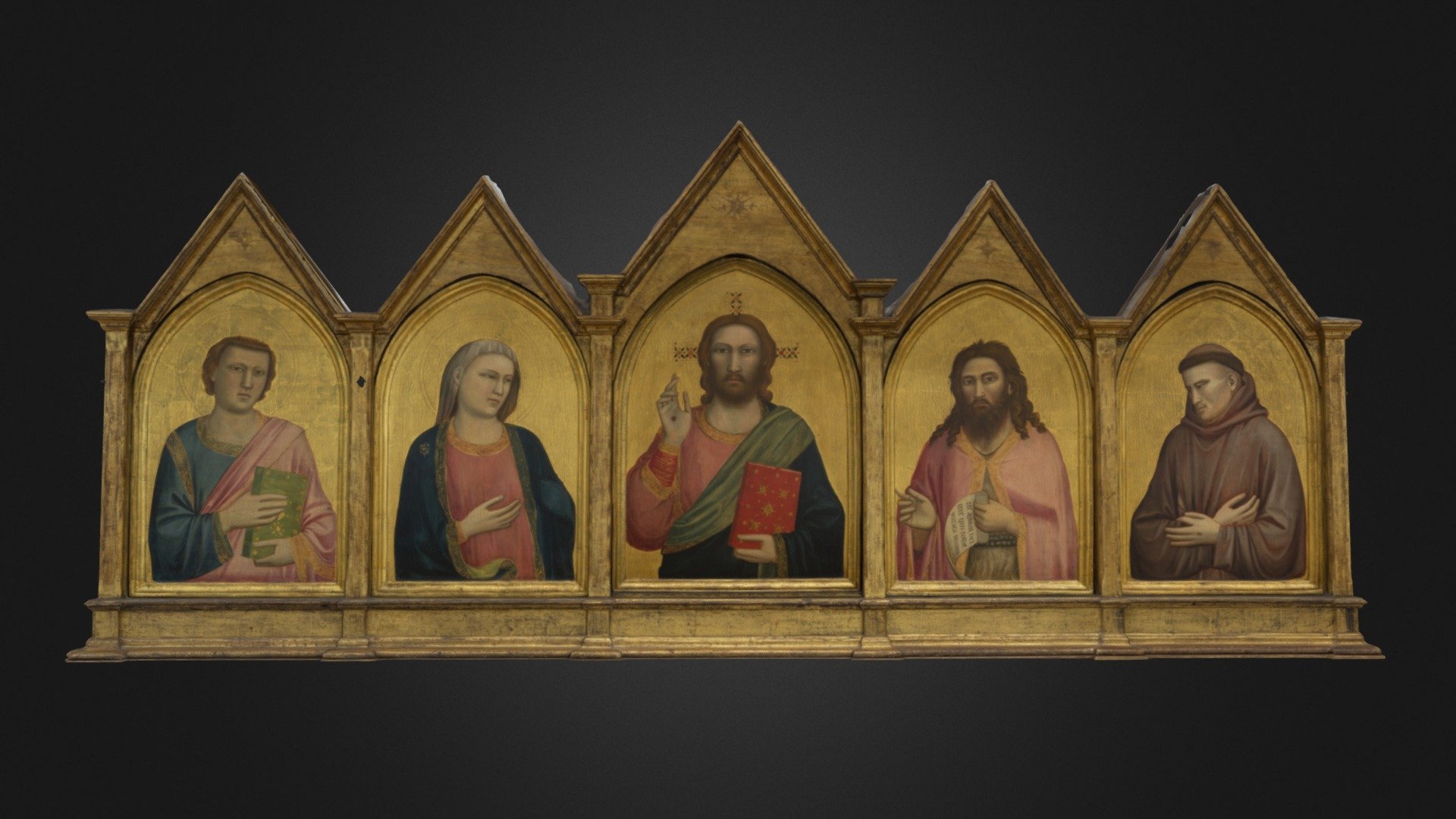 Giotto Di Bondone Peruzzi Altarpiece 3d Model By Florence As It Was