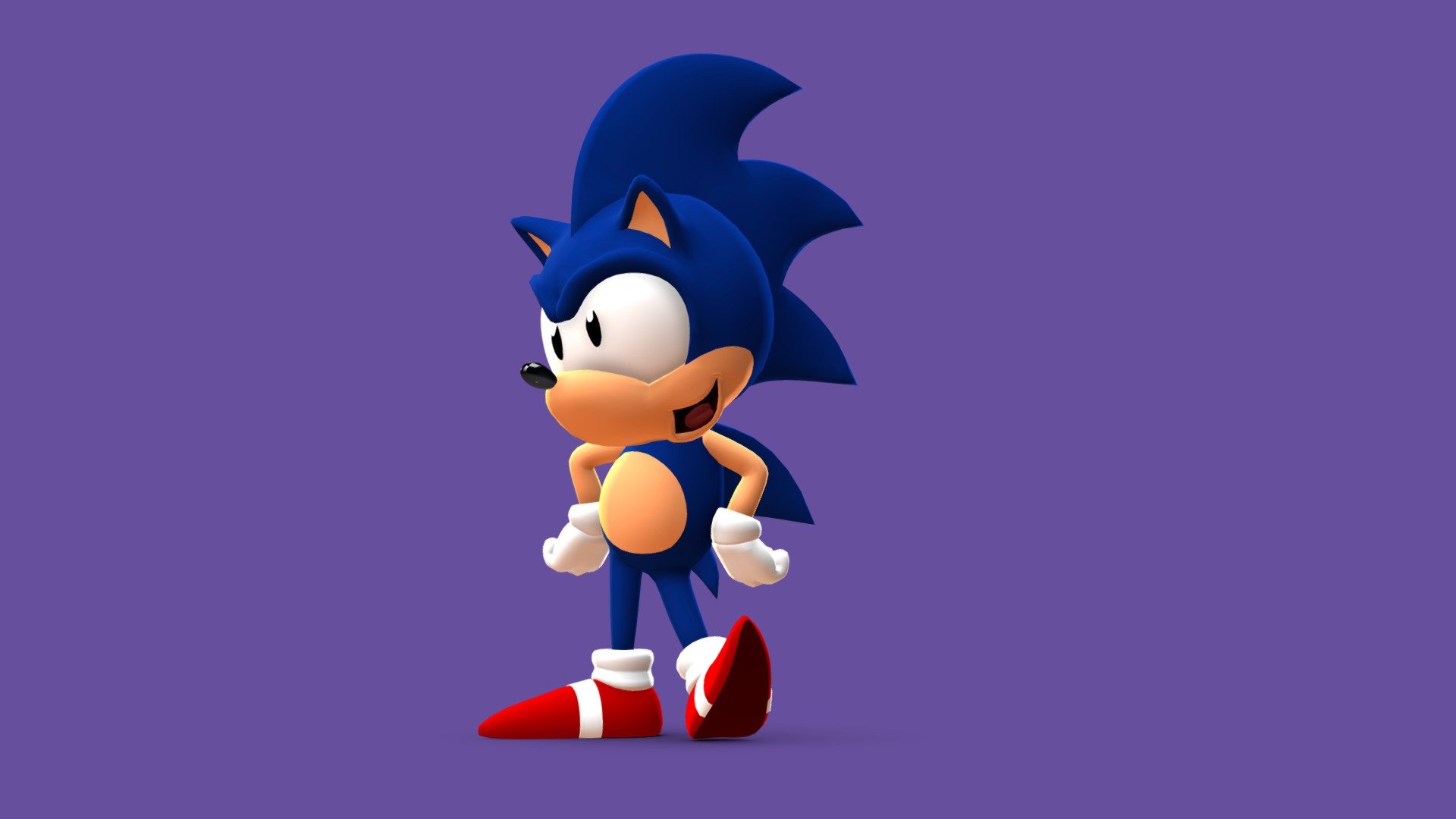 ArtStation - Sonic the Hedgehog - Mighty 360° Rotation (2022)