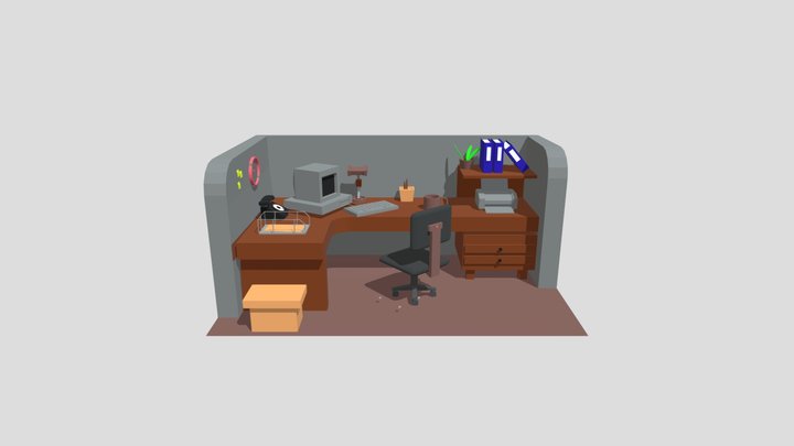 OFFICE CUBICLE 3D Model