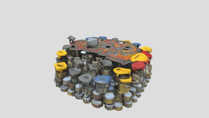 nuclear fuel rods (84) – Free 3D Model STL