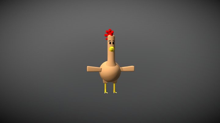 Cartoon Chicken Model 3D Model