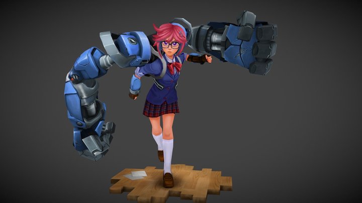 Punch Girl!!! 3D Model
