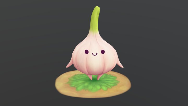 Chibi Garlic 3D Model