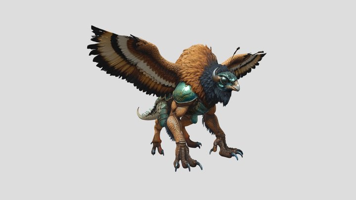 Insect Bison Hybrid – Winged Mythical Creature
