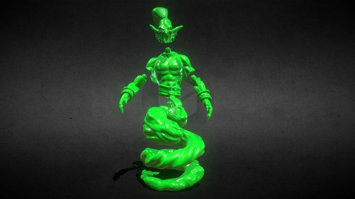 Djinn Genie Sculpture 3D Model