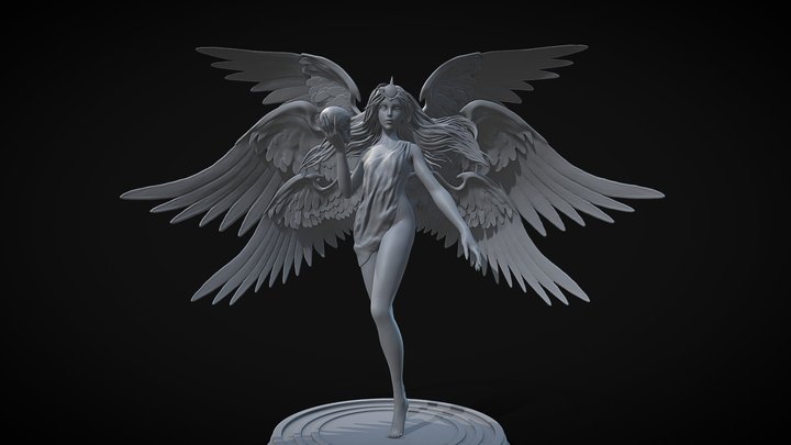 Ethereal Elegance: Angel of Death - 3D Printing 3D Model