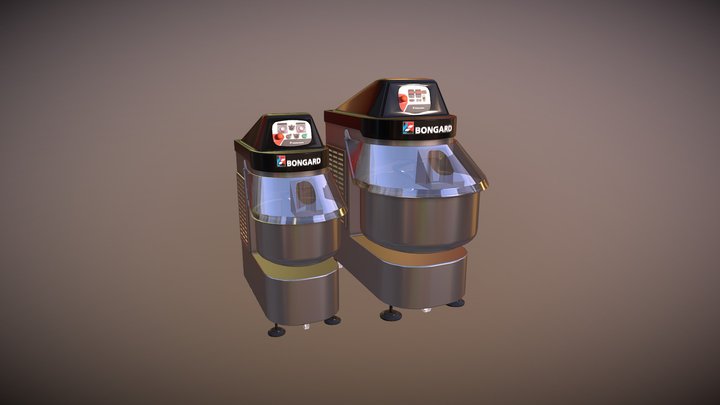 Modèle 3D du pétrin à cuve fixe Spiral EvO