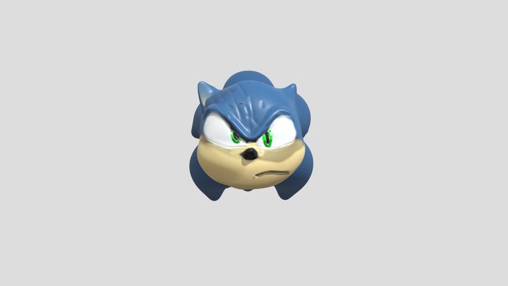 Movie Sonic head 3D Model