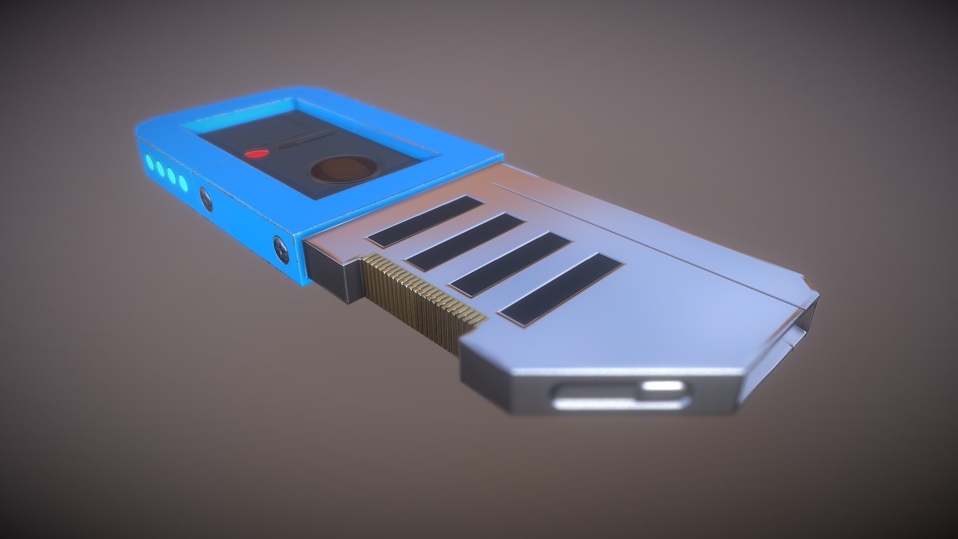 3D model Scifi Keycard - This is a 3D model of the Scifi Keycard. The 3D model is about a blue and white box.