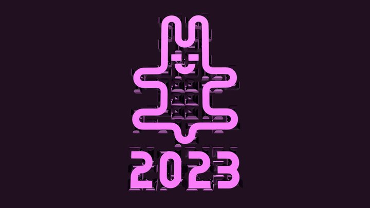 Rabbit glitch art 2023 3D Model
