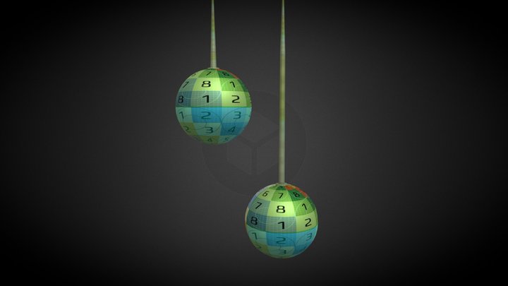 hanging marbles w texture 3D Model