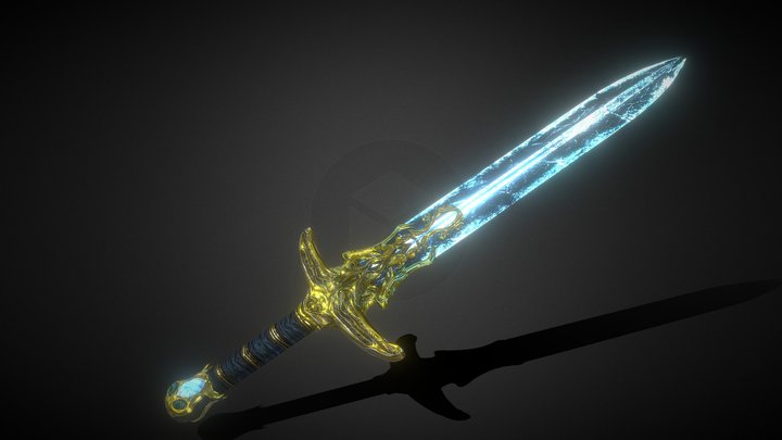 Mystical Long Blade 3D Model
