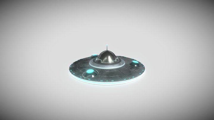 Retro UFO 3D Model