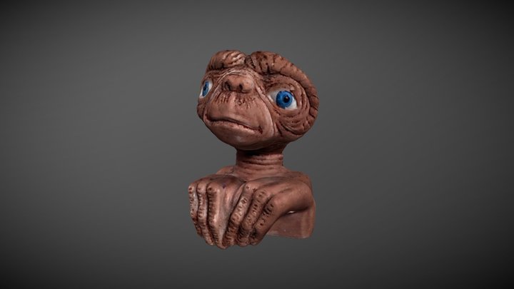 Extra Terrestrial (ET) Plant Pot Ornament 3D Model