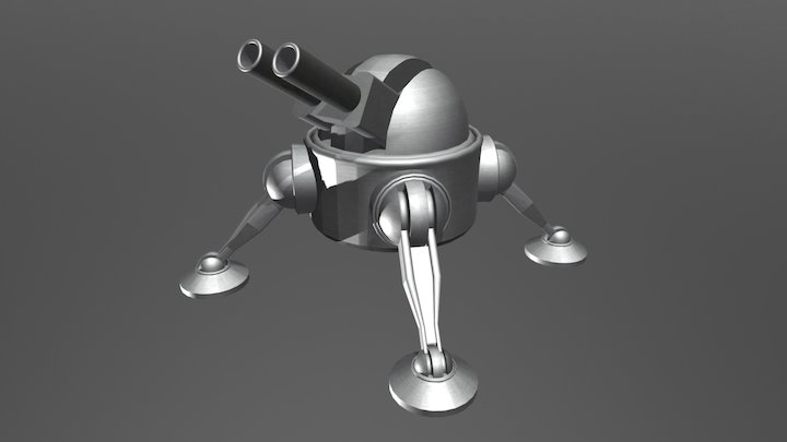 Stationary Turret (Unfinished) 3D Model