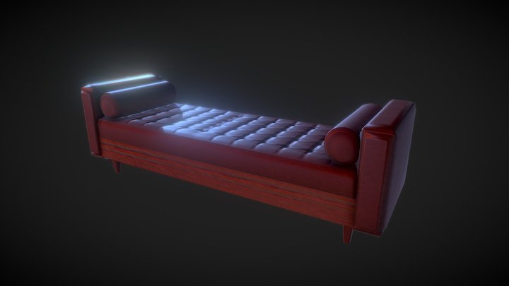 Leather Bench 3D Model