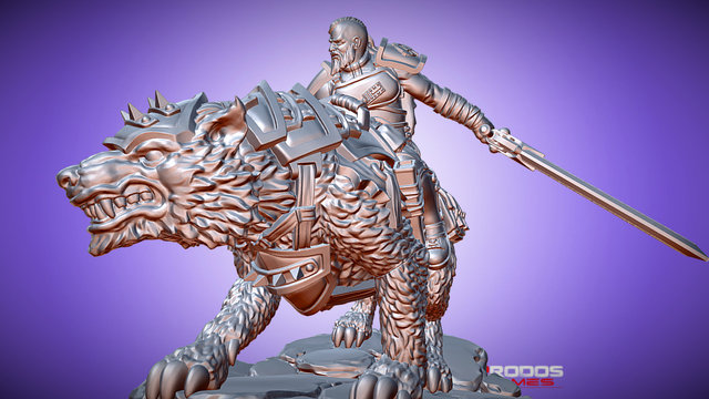 Fenris Wolfrider 1 of 3 Warzone Resurrection 3D Model