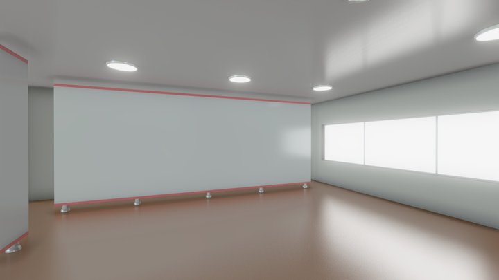 VR Square Study Room 3D Model