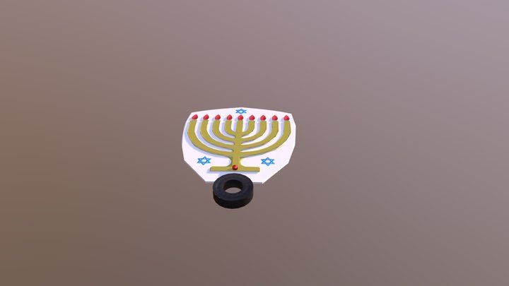 Menorah Keychain 3D Model