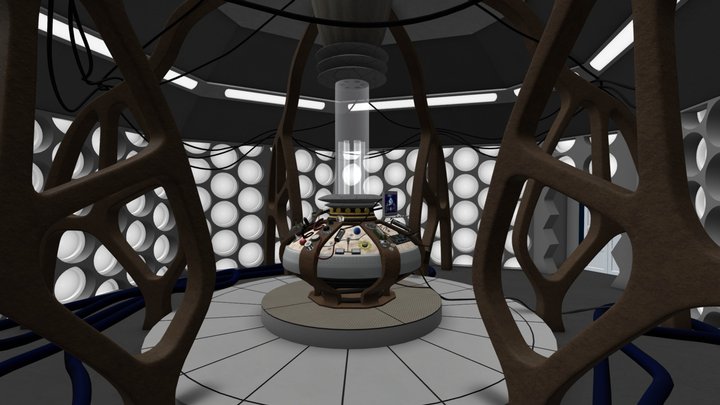 War Doctor's TARDIS Interior (Old) 3D Model