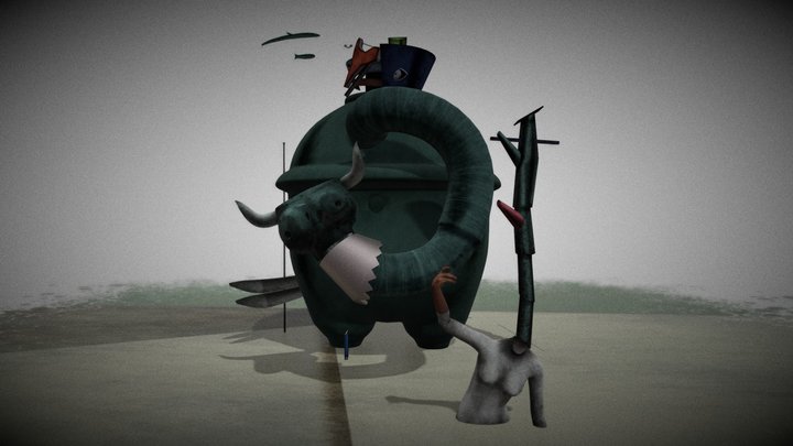 Elephant Celebes Max Ernst 3D Model