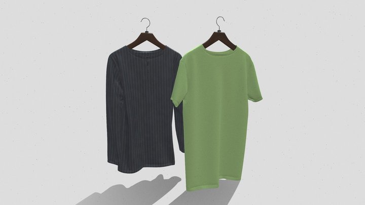 T-shirts homme 3D Model