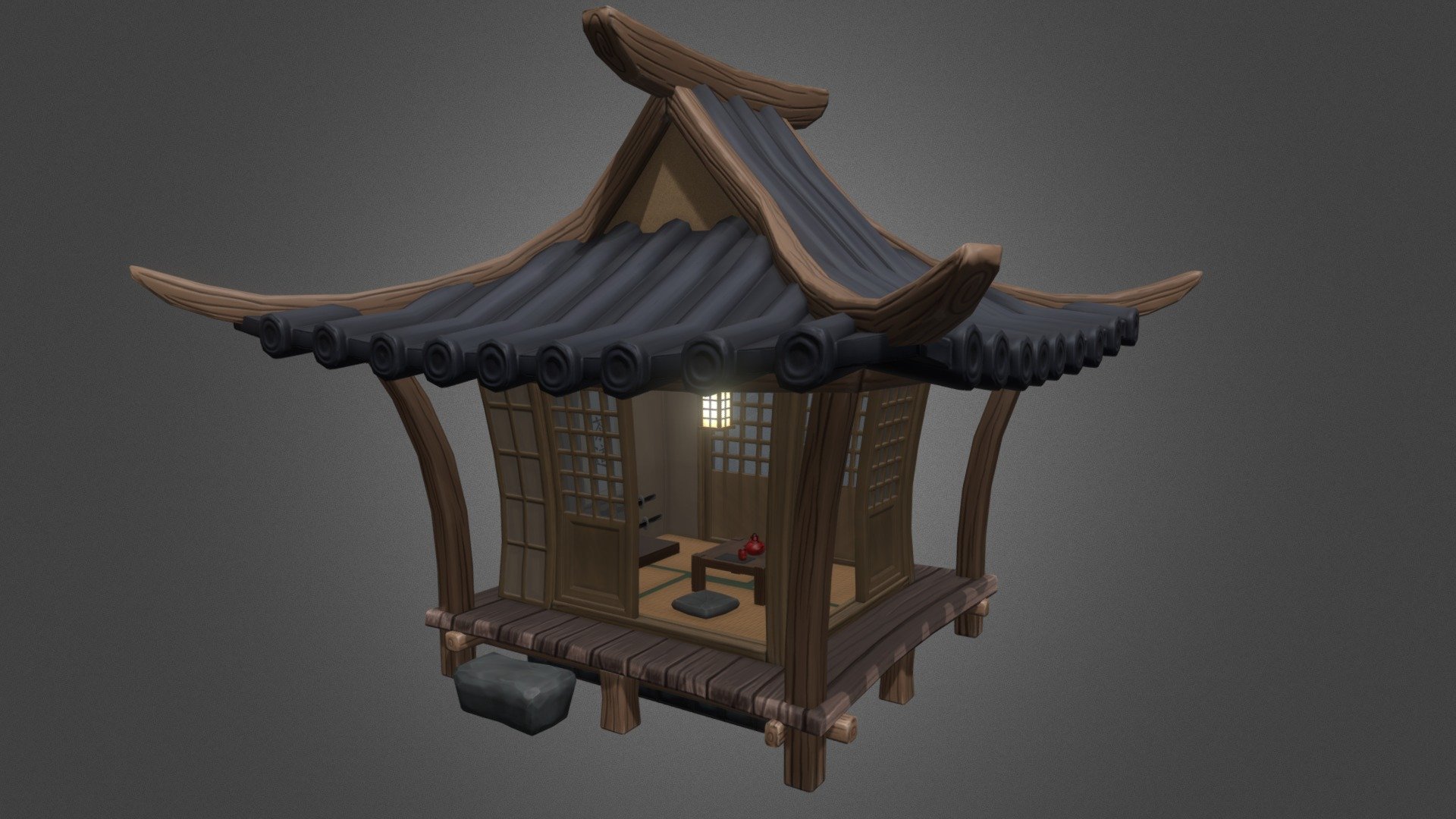 Japanese Tea House 3d Model By Amscray 40f9b85 Sketchfab 5988