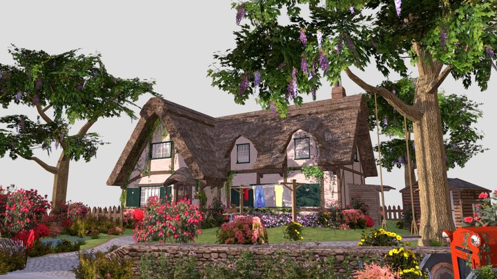 DAE Diorama - Grandma's House 3D Model