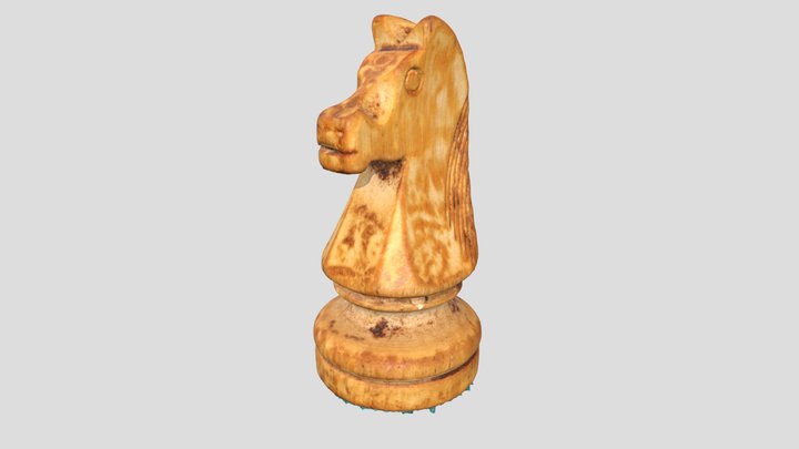 White Knight chess piece 3D Model