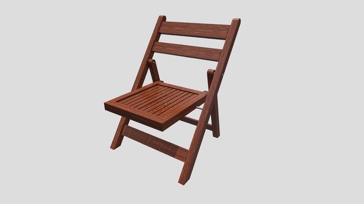 Wooden Chair 3D Model