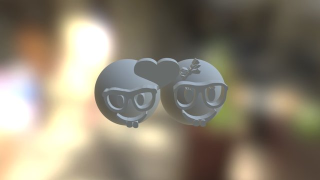 Nerd Emoji Love (1) 3D Model