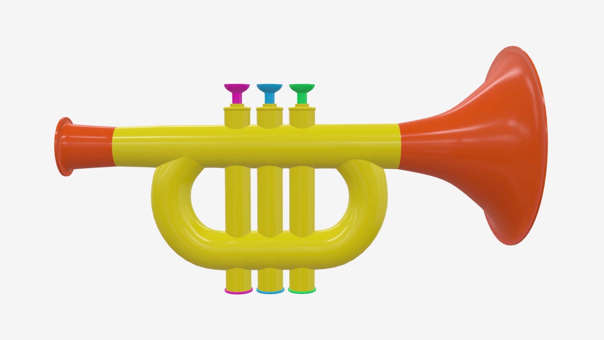 3D model Trumpet toy 2 - This is a 3D model of the Trumpet toy 2. The 3D model is about a close-up of a toy.