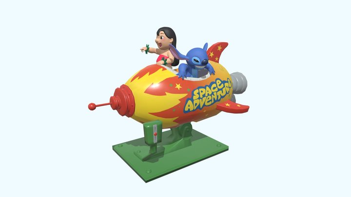 Lilo and Stitch on an adventure! 3D Model