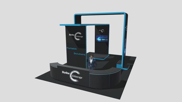 SKYLINE_ENTOURAGE_1828_BOOTH_RECEPTION_SIMPLE_20 3D Model