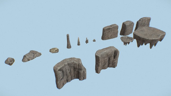 Cave Rocks 3D Model