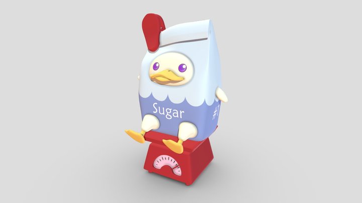 Sugar Duck (3DSMax School Project) 3D Model