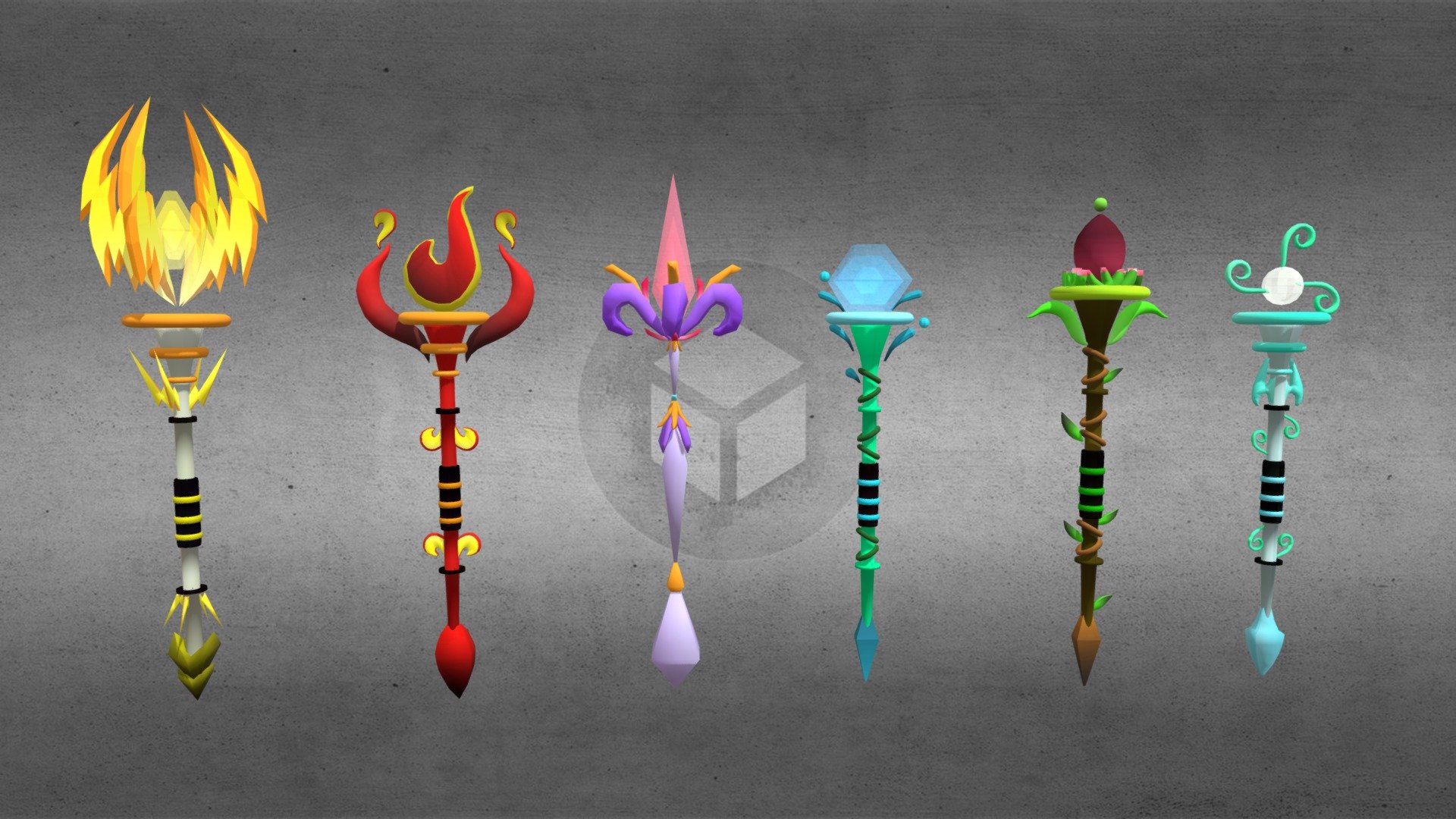 Elemental Scepters - 3D model by Higorrs2k [4102bfa] - Sketchfab