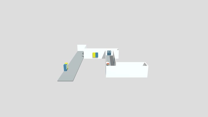 Maquette_Couloir_Psychiatrique (Alpha) 3D Model