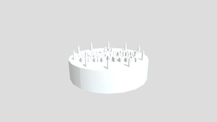 Happy Birthday Cake For Code Week 10 B-day 3D Model